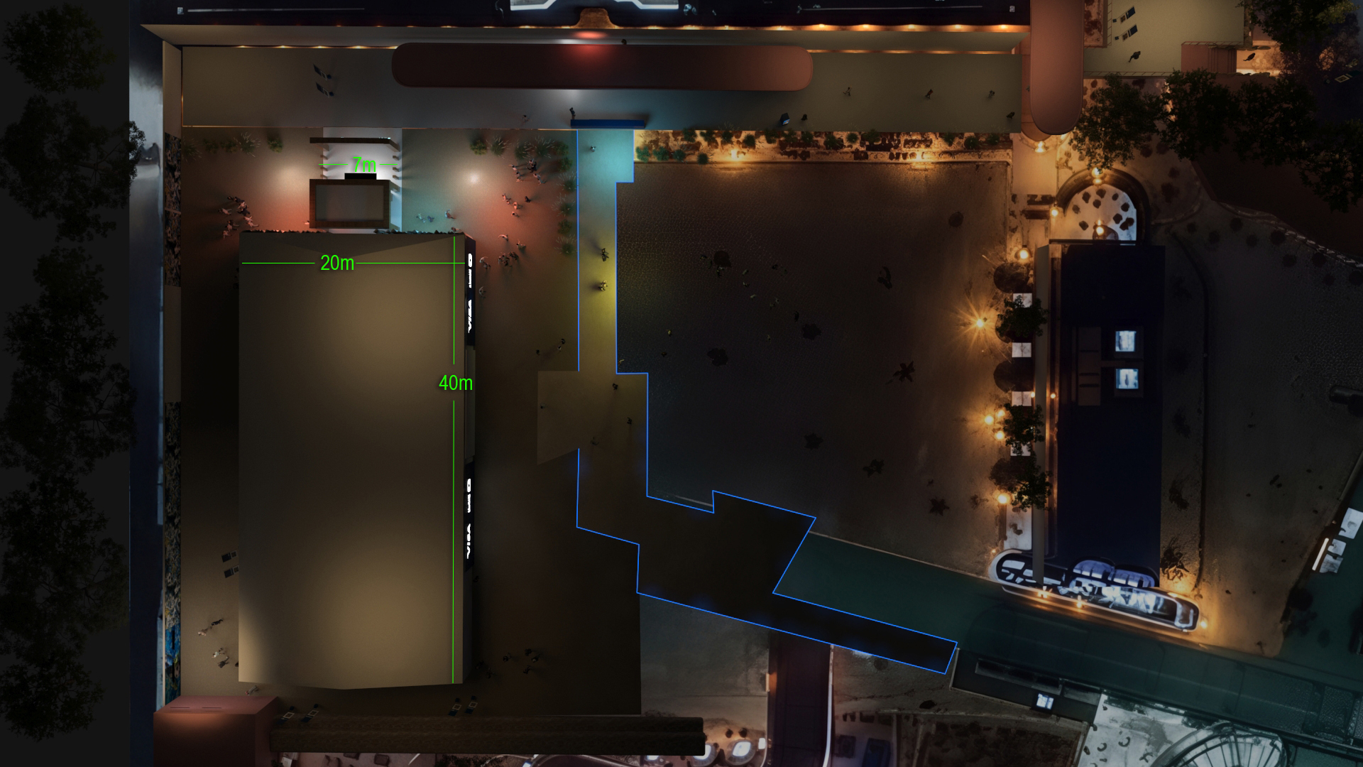 Area View - Entrance, Tent, Aerial